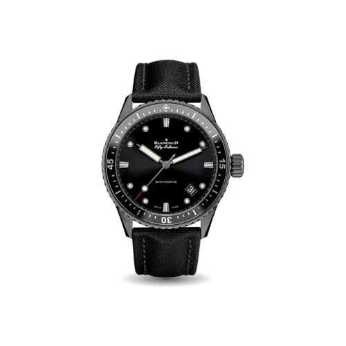 BLANCPAIN Автоматический Механический Часы Мужские FIFTY FATHOMS 43,6мм*13,8мм Черные