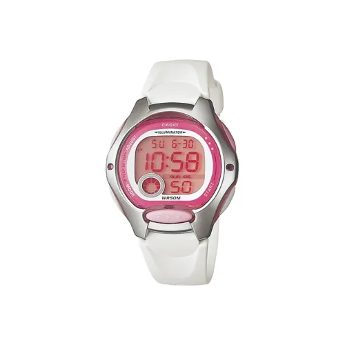 CASIO DIGITAL Collection Disk Кварцевый механизм Смольный ремешок Часы Женские Розовый циферблат