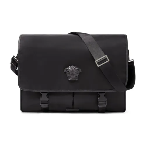 VERSACE La Medusa Нейлоновая ткань Одно плечо Ручная сумка Сумка через плечо Большая Мужская Черная