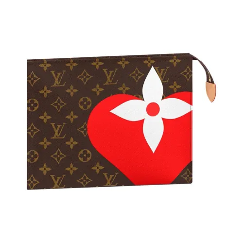 LOUIS VUITTON Холст Ручная Сумка для туалетных принадлежностей Женская Коричневая
