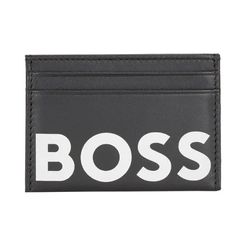 Hugo Boss Мягкая кожа Держатель для карт Держатель для карт Мужской Черный