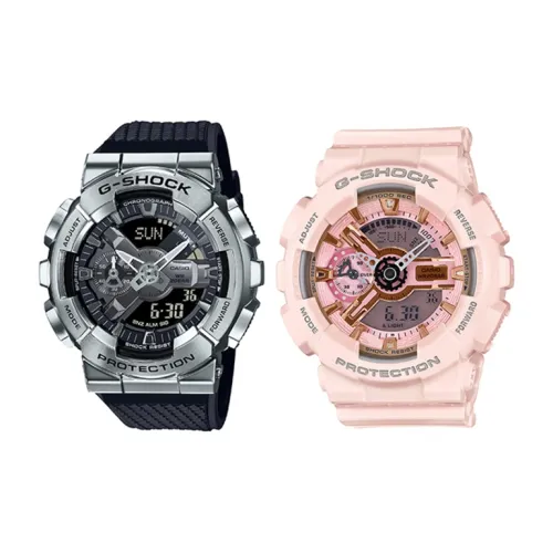 CASIO Pair Table Series Кварцевый механизм Смольный ремешок Часы Унисекс Черный циферблат