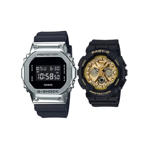 CASIO г Shock Baby g Collection Кварцевый механизм Смольный ремешок Часы Унисекс Черный циферблат GM 5600 1+BA 130 1A3ER