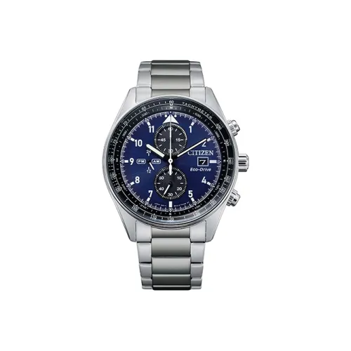 CITIZEN FUTURE FORCE Series Светильник Кварцевый механизм Нержавеющая сталь Ремешок Часы Мужские Часы Синий циферблат