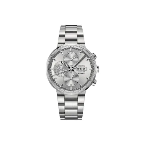 MIDO Автоматический Механический Мужской Часы Commander 42,5 мм Серебряные