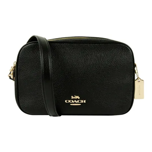 COACH Jes Кожа Camera Сумка Сумка через плечо Сумка на плечо Средний Женская Черная
