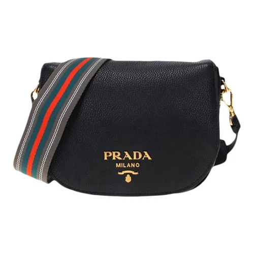 PRADA Сумка через плечо из коровьей кожи женская черная