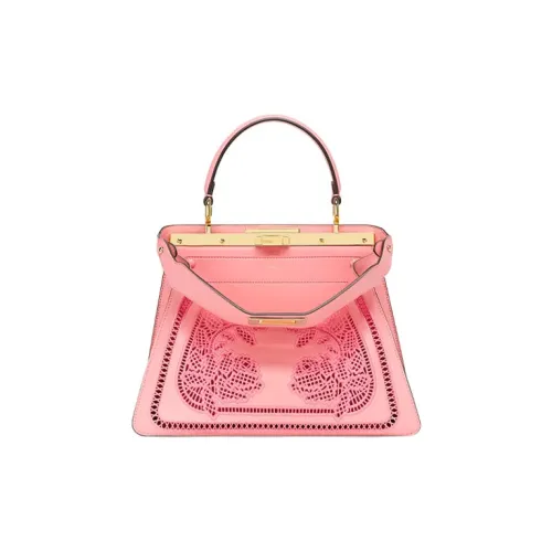 FENDI Peekaboo ISeeU Кожа Сумка через плечо Сумка Средний Женские Розовый