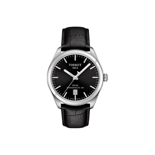 TISSOT Автоматический Механический Механизм Мужские Часы PR100 Collection 39 мм Черные