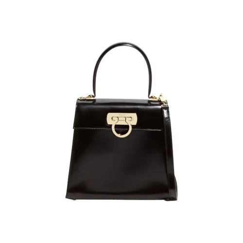 FERRAGAMO Museum Корова Кожа Сумка Средний Женский Черный