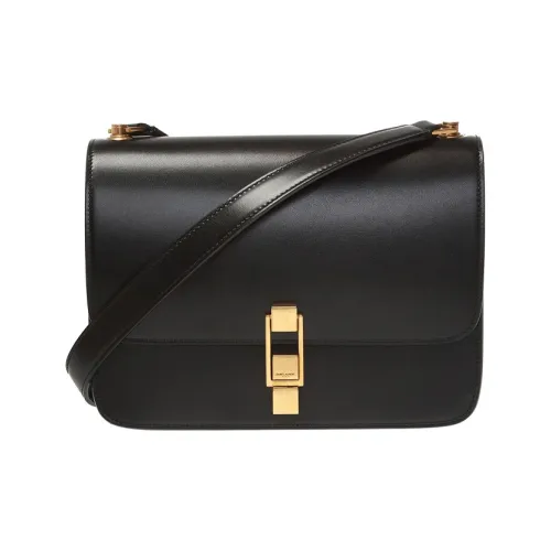 SAINT LAURENT Le Carre Гладкая кожа Сумка через плечо Женская Черная