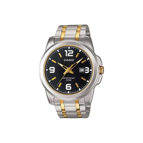 CASIO Standard Series Кварцевый механизм нержавеющая сталь ремешок часы для мужчин черный циферблат MTP 1314SG 1AVDF