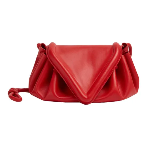 Bottega Veneta Beak Овчина Клатч Женские Patent Красный