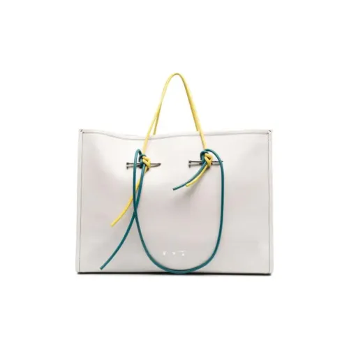 Off Белый Кожа Тоут Сумка Женская Белая