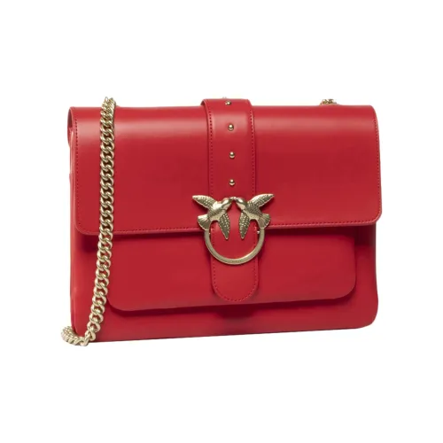 PINKO Корова Кожа Конверт Сумка Swallow Сумка Сумка через плечо Сумка на плечо Средний Женская Красная