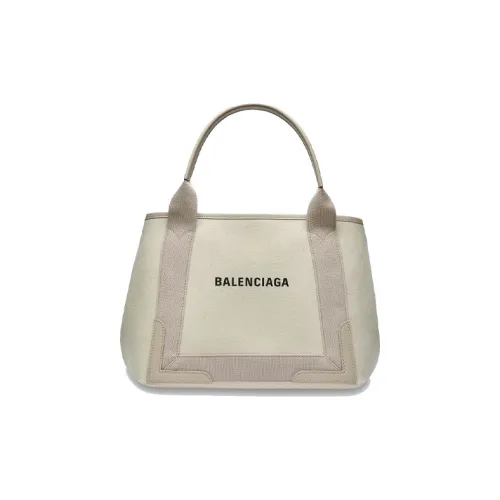 Balenciaga Cotton Canvas And Satin Calfskin Bag Women's Beige