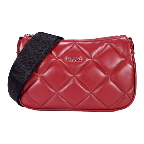 Furla Moon Коровья кожа Сумка через плечо Маленькая Женская Красная