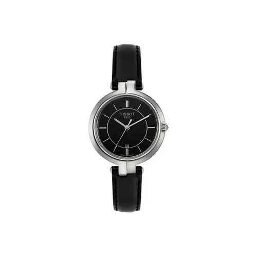 Tissot Quartz Movement Женские часы Flamenco Collection 30MM Черные