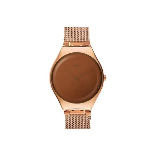 Swatch Quartz Movement Унисекс Часы 38 мм Золотые