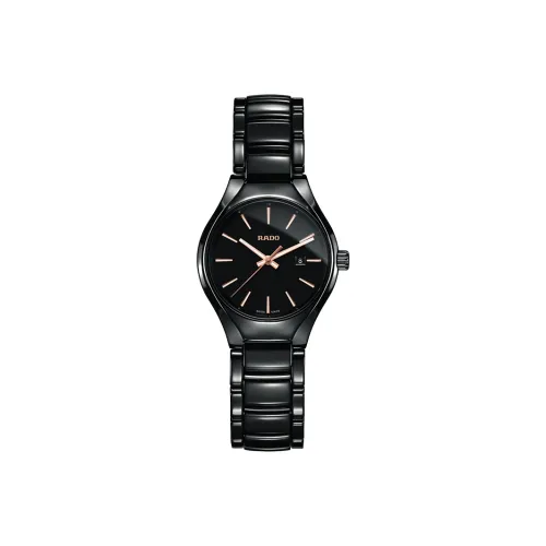 RADO Realme Collection Кварцевый механизм Женские часы 30 мм Черный циферблат Керамика Корпус Керамика Ремешок R27059162