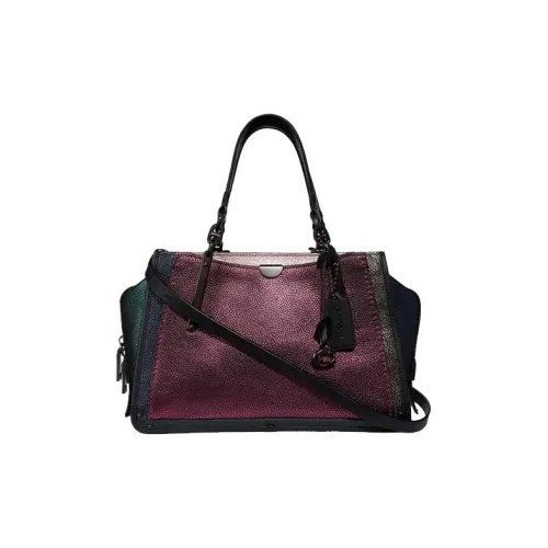 COACH DREAMER Блестящая Многоцветная Кожаная Сумка через плечо Сумка через плечо Большая Женская Металлическая Розовая