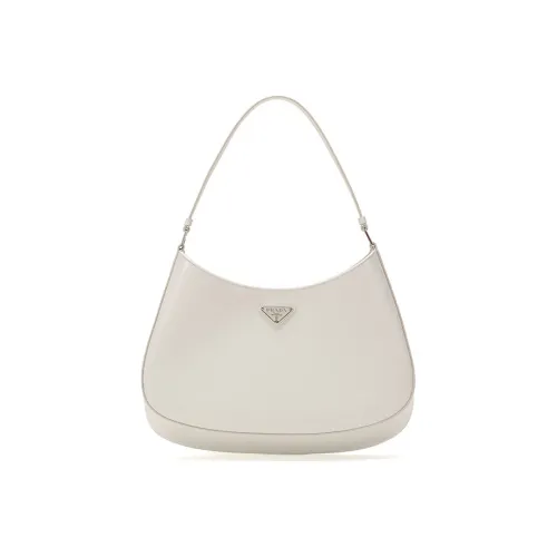 PRADA Cleo Кожа Полумесяц Сумка Плечевая Сумка Стандартная Женская Белая