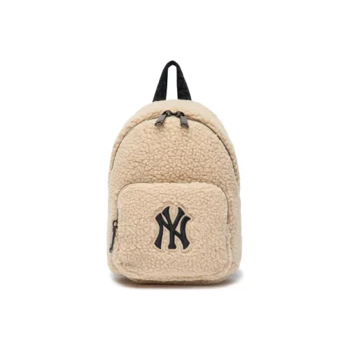 Mlb Base Logo Шерсть Рюкзак Мини Женский Бежевый