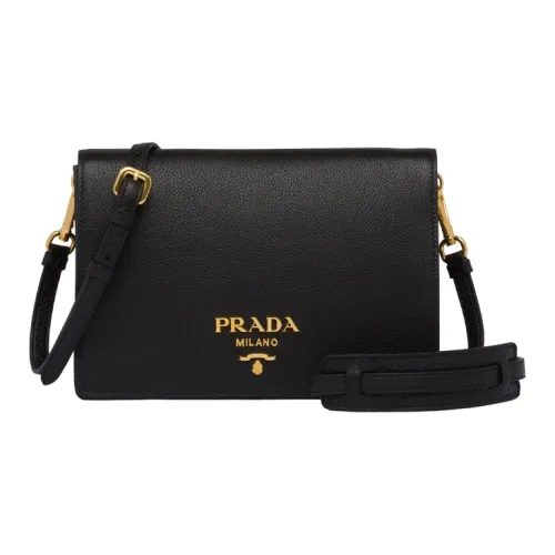 PRADA Cahier Нейлон с кожаными вставками Сумка через плечо Женская Черная