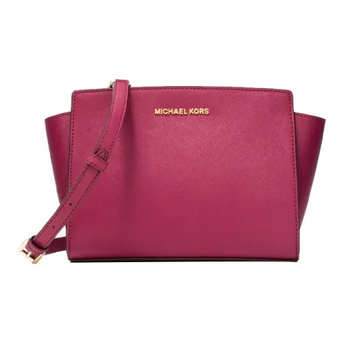 MICHAEL KORS Selma Корова Кожа Пельменная Сумка Сумка через плечо Средняя Женская Розовая Красная