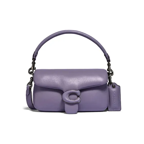 COACH Pillow Tabby Овчина Кожа Облачная сумка Подмышечный Сумка-подушка Сумка Мини Женские Макарон Туманный пурпурный