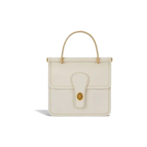 COACH Willis Коровья кожа Ручная сумка Сумка через плечо Маленькая Женская Потертый Белый