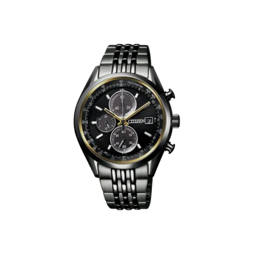 CITIZEN Eco Drive One Series Светильник Кварцевый механизм Нержавеющая сталь Ремешок Часы Мужские Черный циферблат