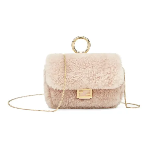 FENDI Baguette Овчина Coin Pouch Baguette Bag Shoulder Bag Key Pouch Extra Mini Women's Pink Candy