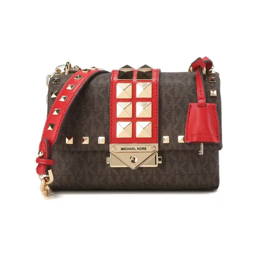 MICHAEL KORS MICHAEL KORS Коллекция сумок Cece Коровья кожа Сумка через плечо Мини Женская Коричневый Ярко-красный