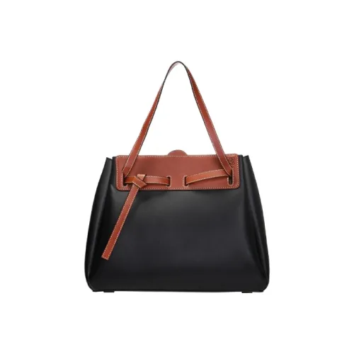 LOEWE Сумка для покупок из коровьей кожи женская черная