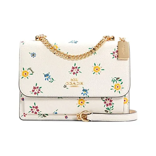 COACH Klare Кожа Аккордеонная Сумка Сумка через плечо Маленькая Женская Белая