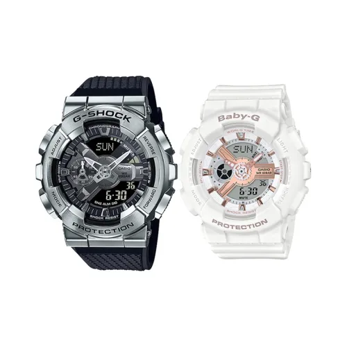 CASIO г Shock Baby g Collection Кварцевый механизм Смольный ремешок Часы Унисекс Черный циферблат GM 110 1A+BA 110RG 7AER