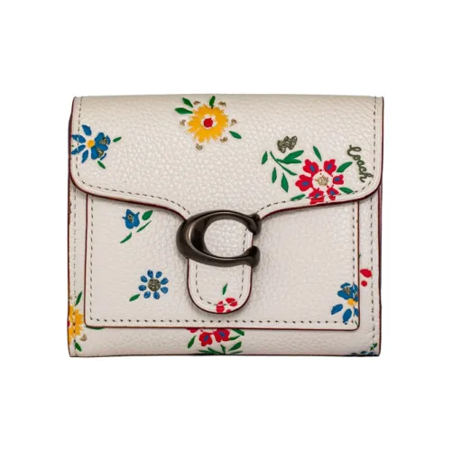 COACH Кожа Клатч Конверт Монетница Кошелек Обычный Женская Белая