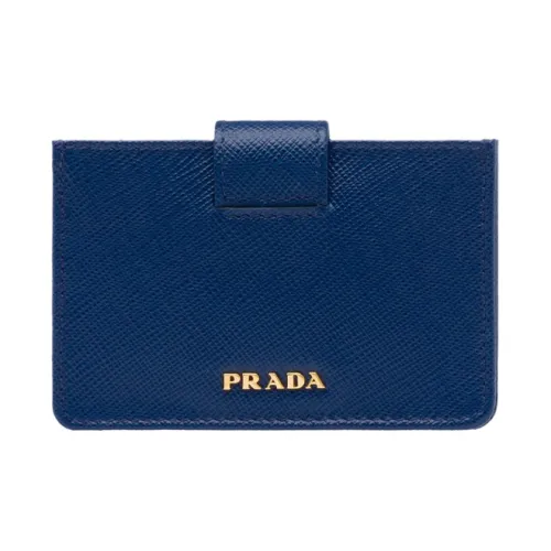 PRADA Saffiano кожаный держатель для карт женский темно-фиолетовый синий
