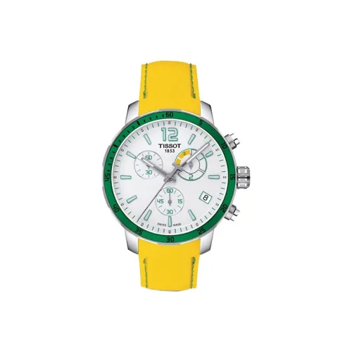 Tissot Time Jog Collection Кварцевый механизм Мужские часы Белый циферблат Корпус из нержавеющей стали