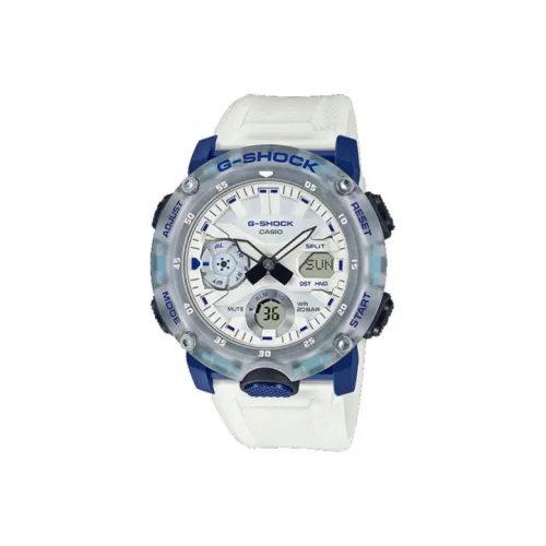 CASIO G SHOCK Кварцевый механизм Смольный ремешок Часы 48 мм Мужские часы Белый циферблат