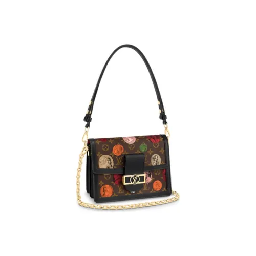 LOUIS VUITTON Dauphine Коровья кожа Dafne Сумка на плечо Женская Коричневый Многоцветный