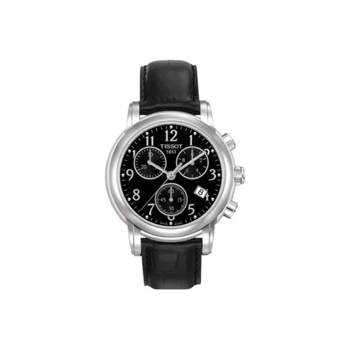 TISSOT Quartz Механизм Женские часы Черный циферблат