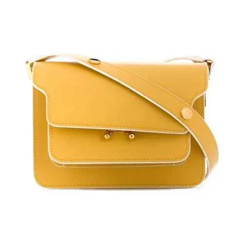 Marni Основная часть Коровья кожа Сумка через плечо Мини Женские Ярко-желтый