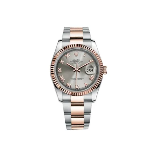 ROLEX Log Series Автоматический Механический Механизм Унисекс Часы 36 мм Серый Циферблат Оистерстил Корпус Оистерстил Ремешок