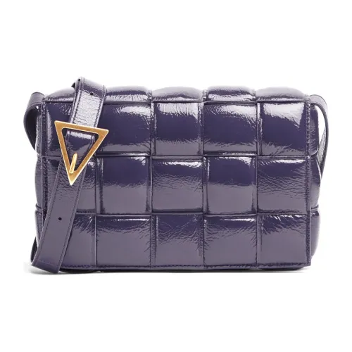 Bottega Veneta Padded Cassette Sheepskin Portable Crossbody Bag Shoulder Bag Women's Dark Purple