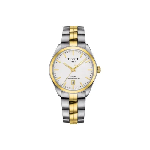 TISSOT Автоматический Механический Механизм Мужские Часы PR100 Collection 39 мм Белые