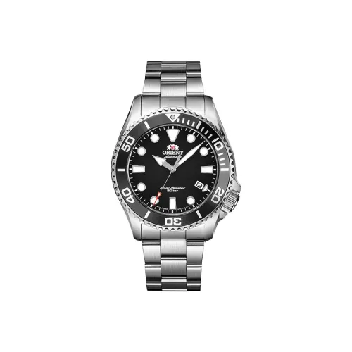 ORIENT Diving Shark Collection Механический механизм Нержавеющая сталь Ремень Часы Мужские Черный циферблат RA AC0K01B10B