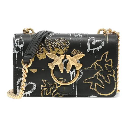 PINKO Кожа Маленькая Квадратная Сумка Swallow Сумка Сумка через плечо Сумка на плечо Женская