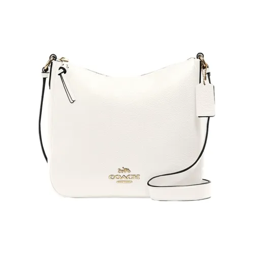 COACH Галечная кожа Сумка для документов Сумка через плечо Сумка на плечо Женская Белая